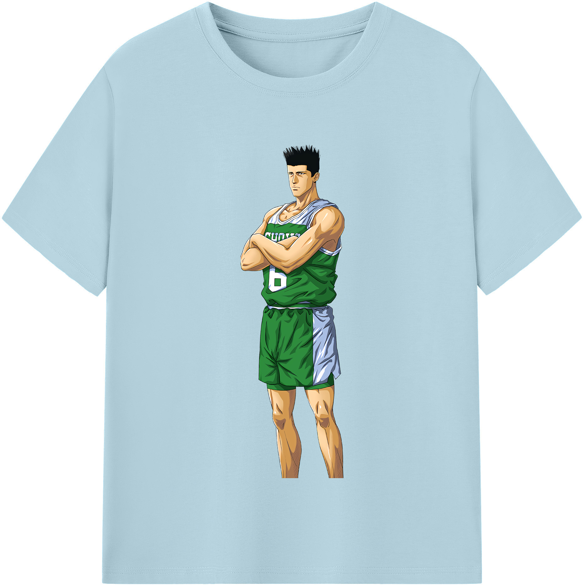 SLAM DUNK／スラムダンク 綿100％半袖Tシャツ（フロントプリント）
